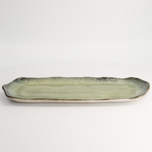 Yamasaki Organic Glassy Green Dinner Plate