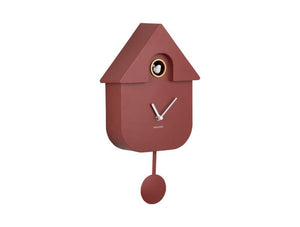 Modern Cuckoo Red Ochre ABS Wall Clock