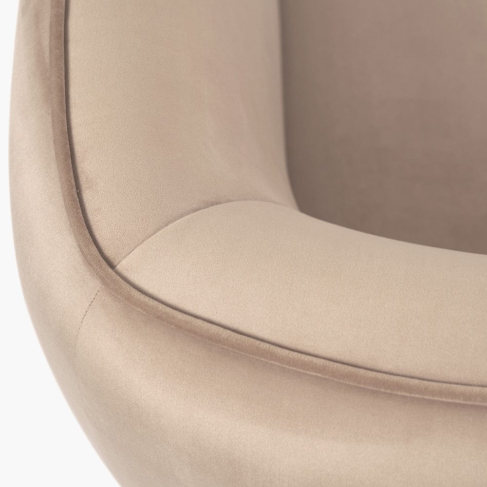 Lucca Biscuit Velvet & Metal Armchair