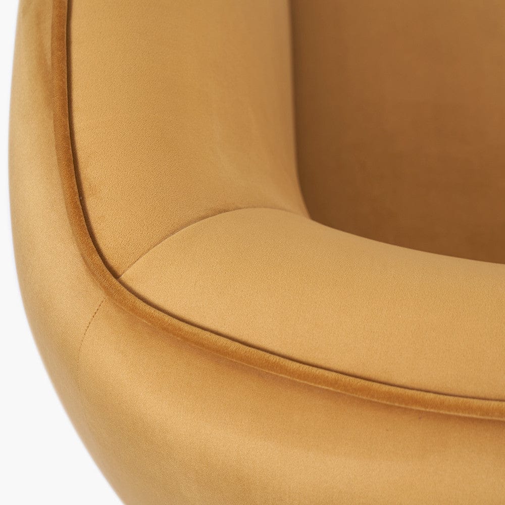 Lucca Yellow Velvet Chair