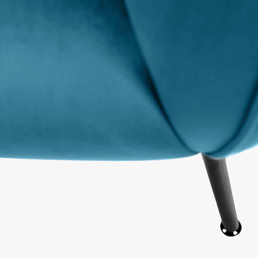 Lucca Sapphire Blue Velvet Chair with Gold Legs