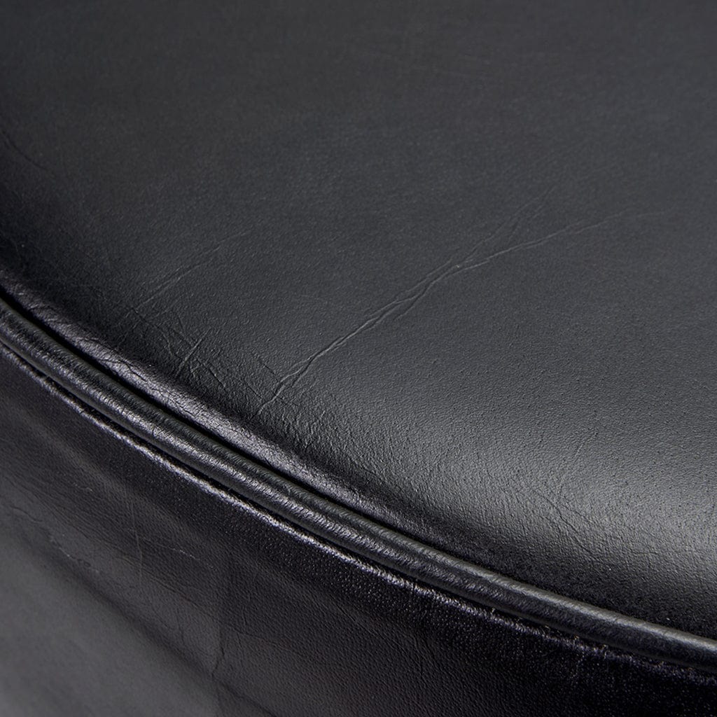 Donato Steel Grey Leather & Iron Stool