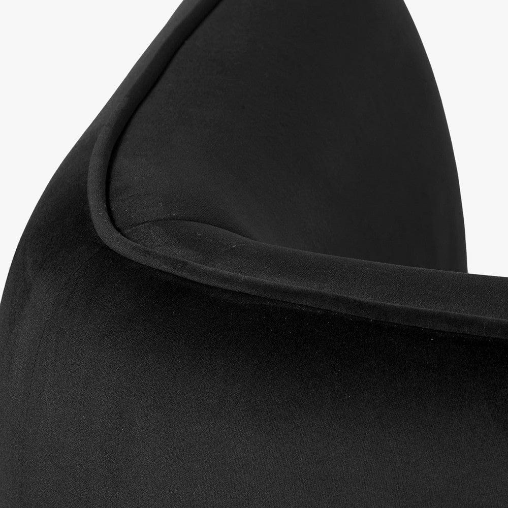 Lucca Black Velvet Sofa