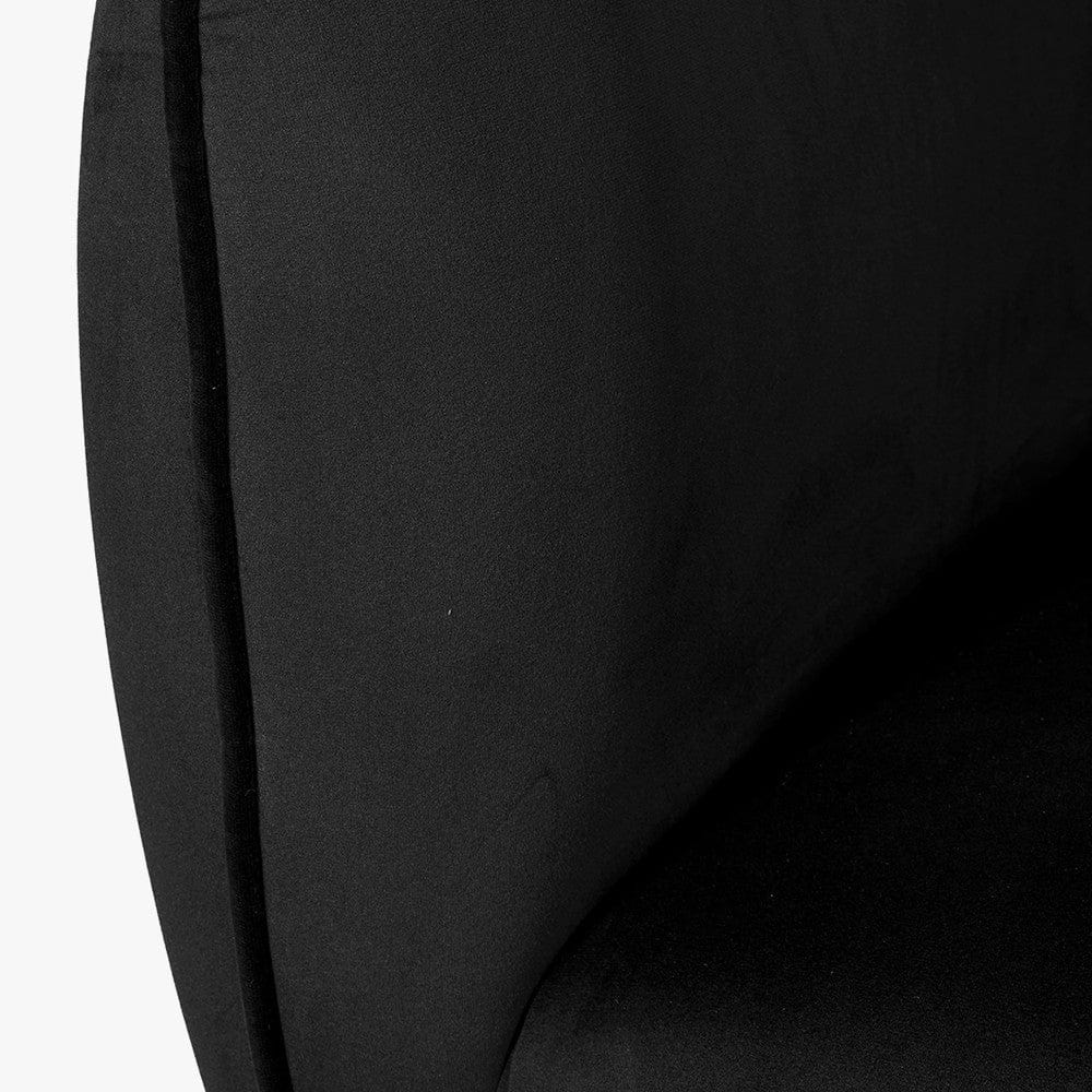 Lucca Black Velvet Sofa