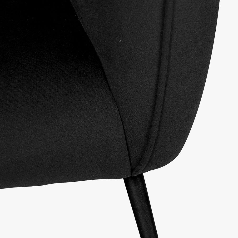 Lucca Black Velvet Sofa