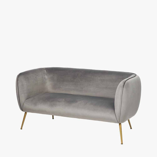 Dove Grey Velvet Sofa
