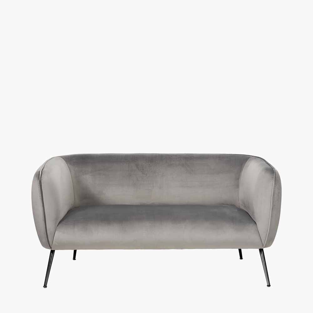 Dove Grey Velvet Sofa