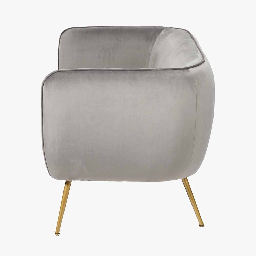 Dove Grey Velvet Sofa