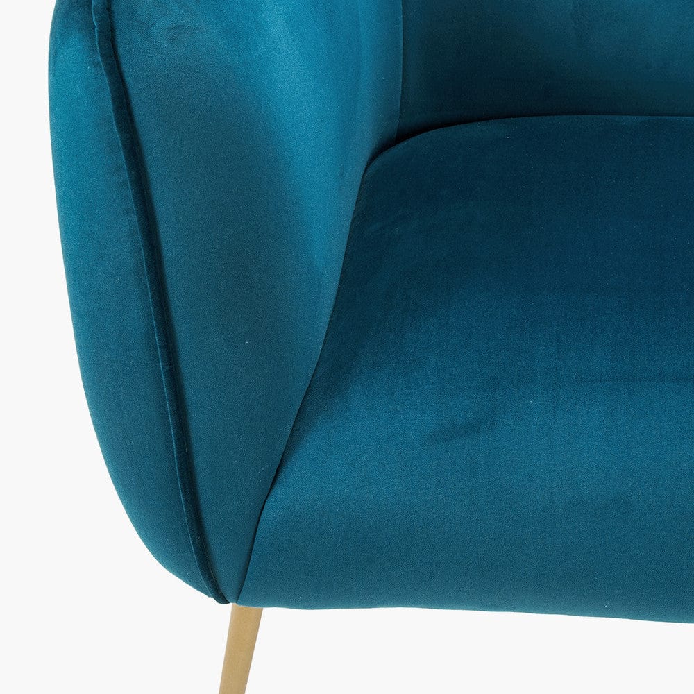 Lucca Sapphire Blue Velvet Sofa