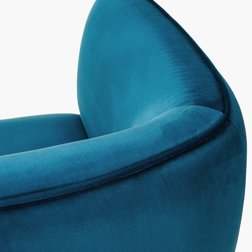 Lucca Sapphire Blue Velvet Sofa