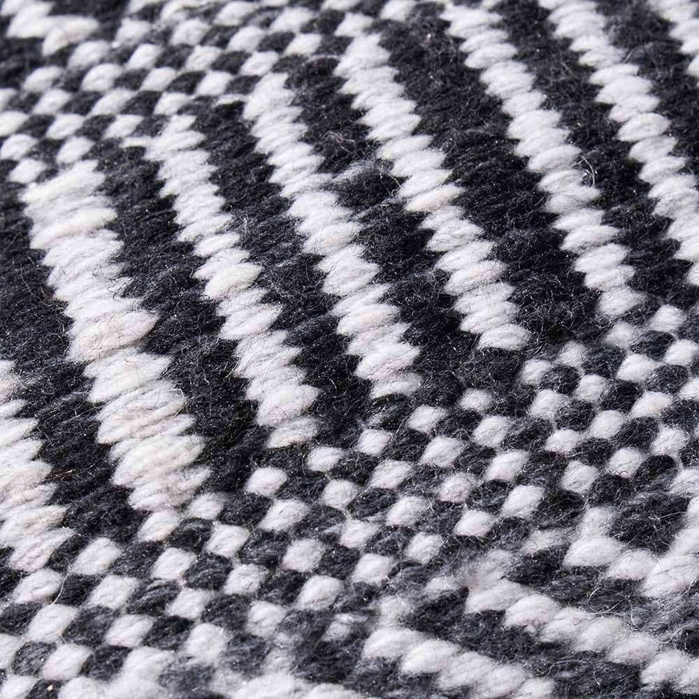Indoor Outdoor Black & White Inca Design Scatter Cushion