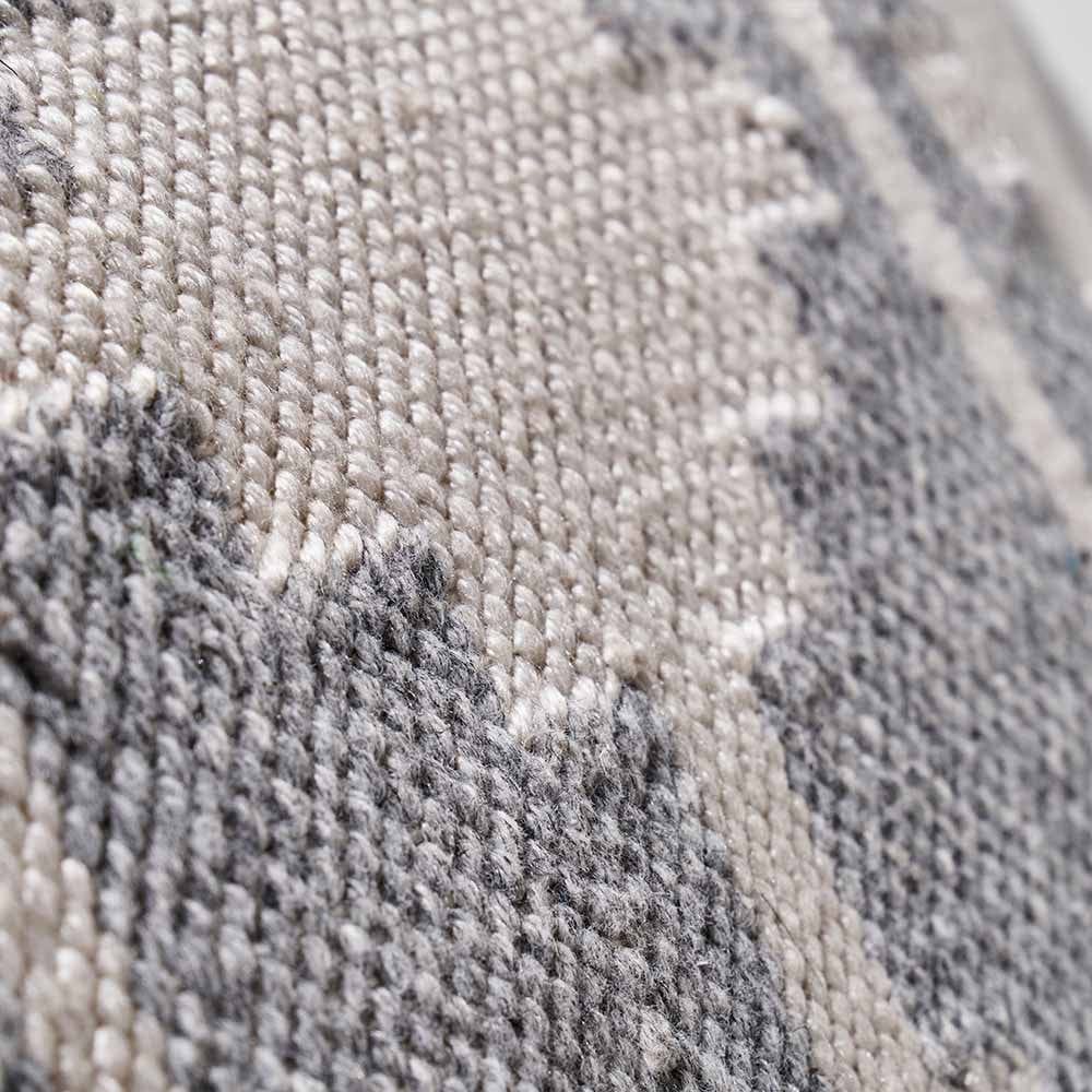 Indoor Outdoor Grey & White Moroccan Design Scatter Cushion