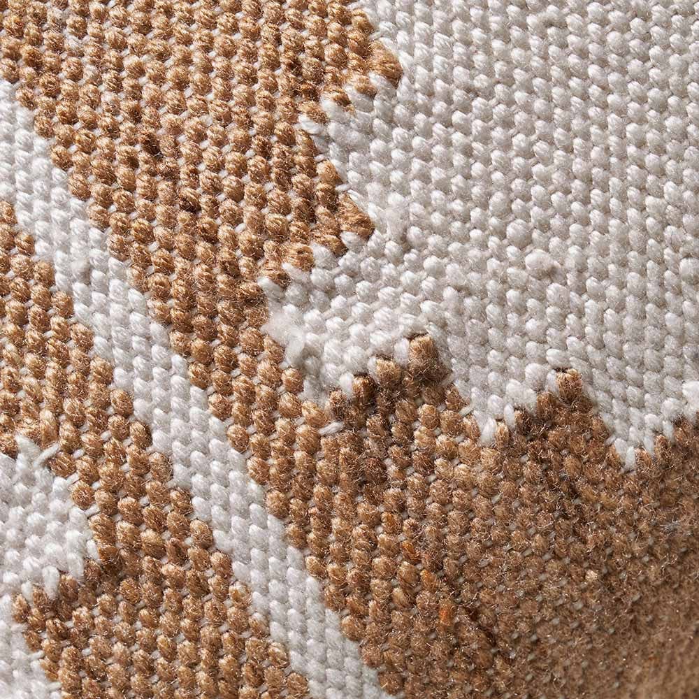 Indoor Outdoor Taupe & White Moroccan Design Scatter Cushion