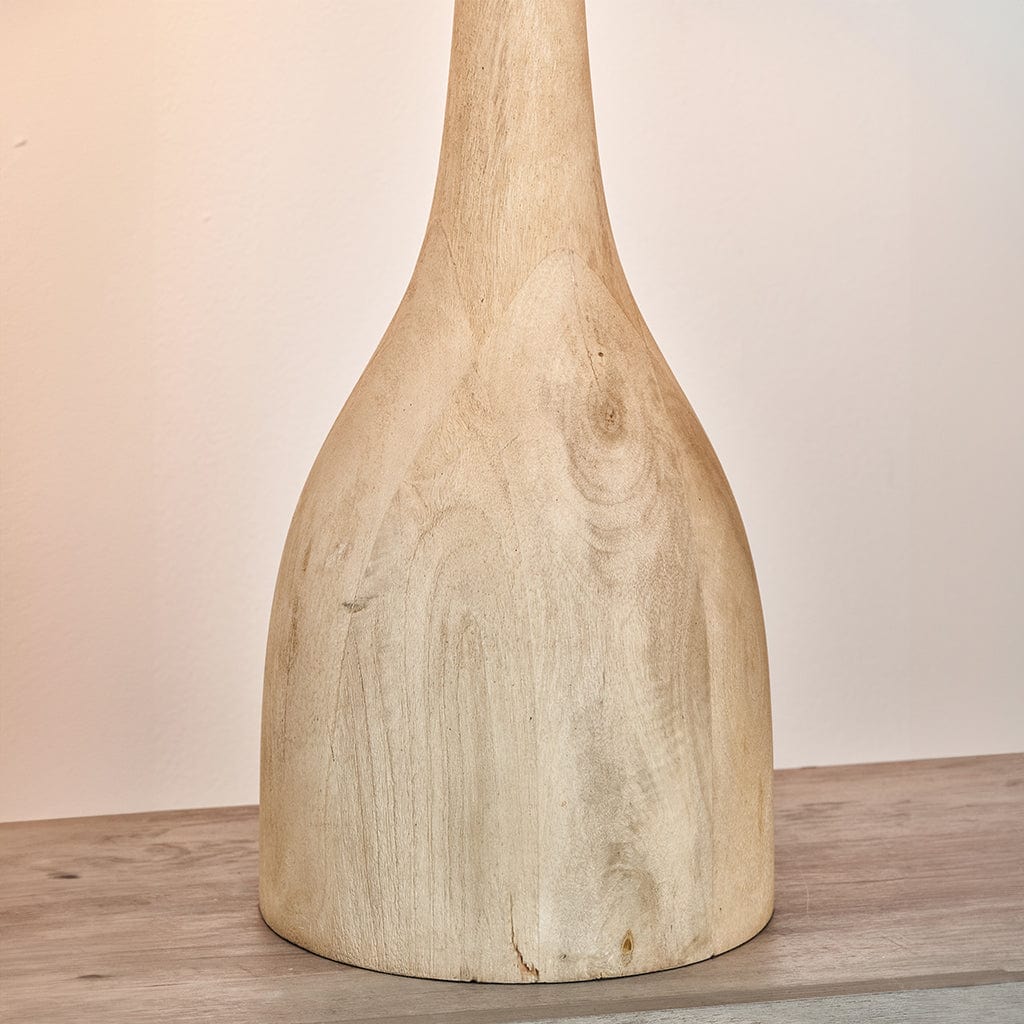 Corella Natural Mango Wood Curved Table Lamp Base