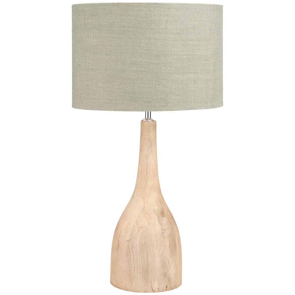 Corella Natural Mango Wood Curved Table Lamp Base