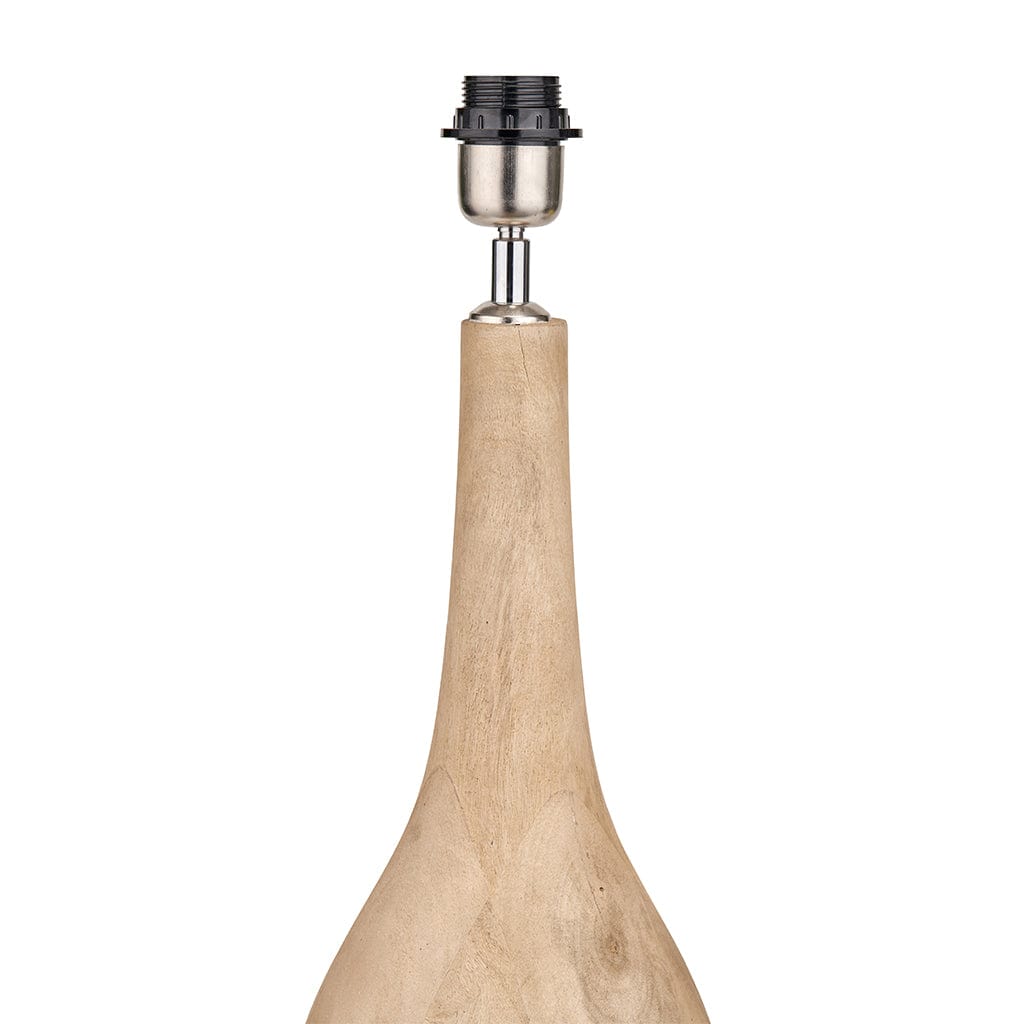 Corella Natural Mango Wood Curved Table Lamp Base