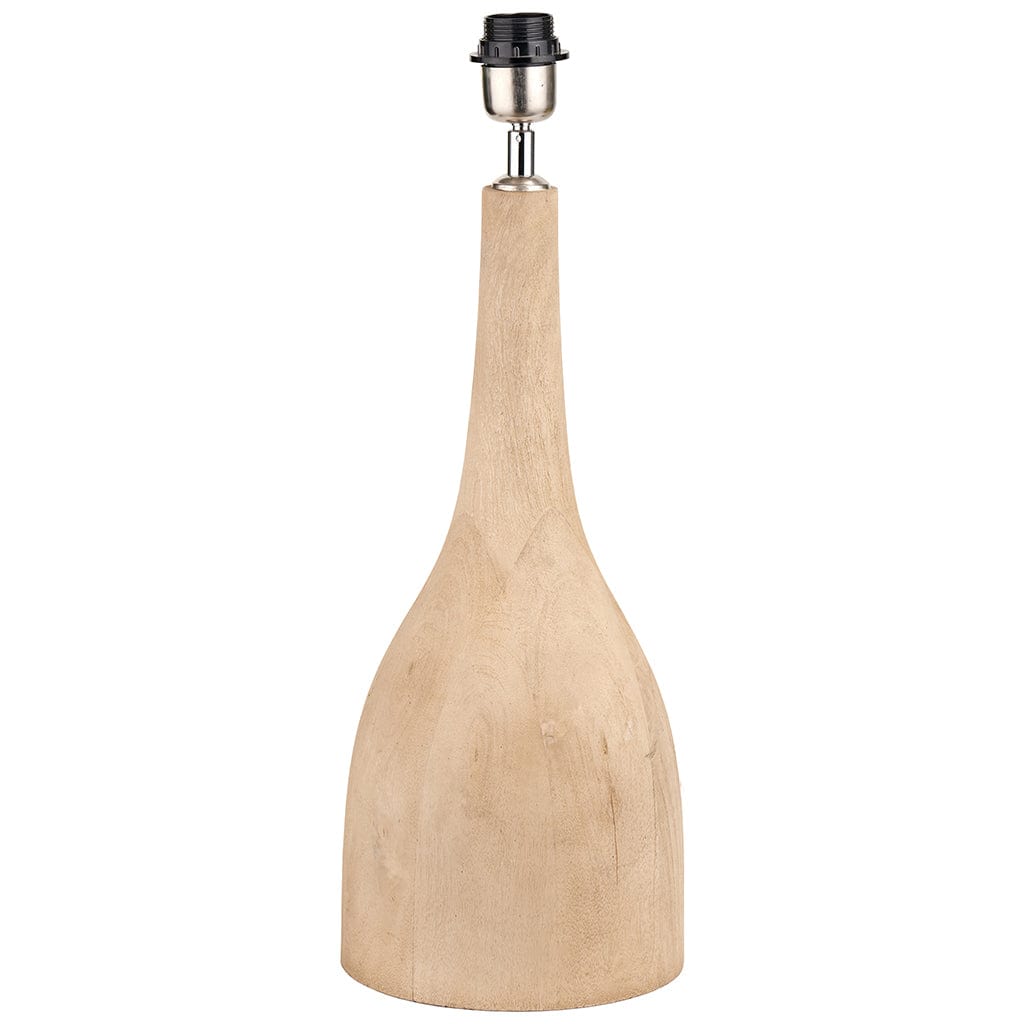 Corella Natural Mango Wood Curved Table Lamp Base