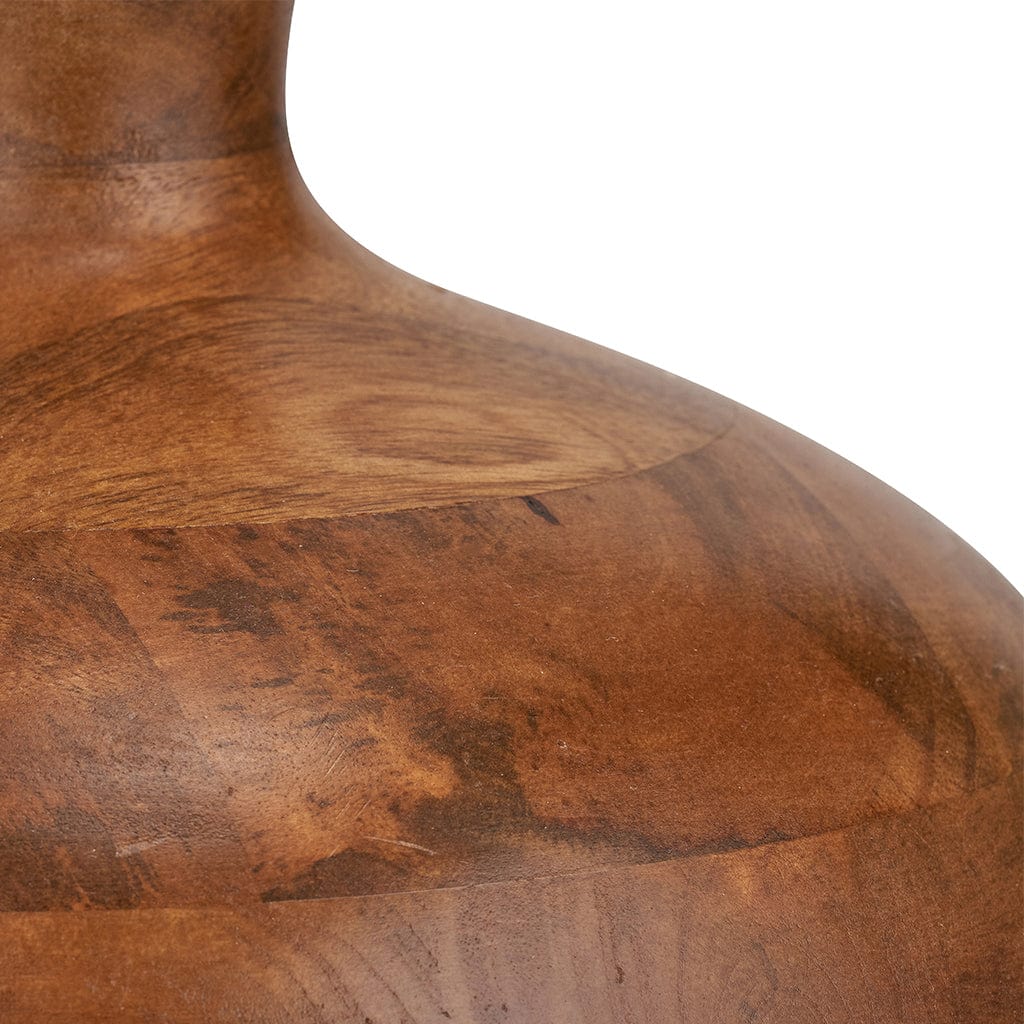 Kiah Brown Oiled Finish Mango Wood Round Table Lamp Base