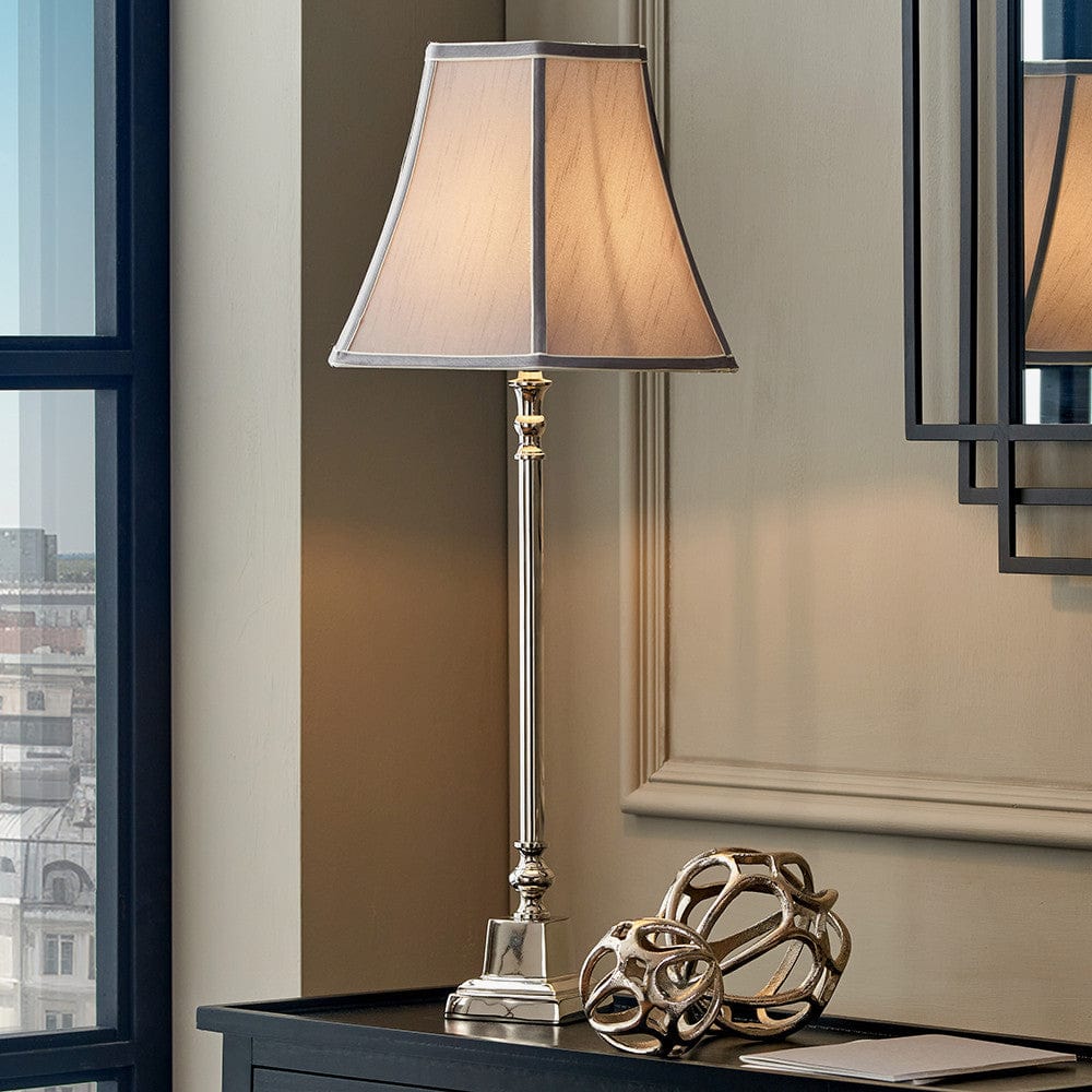 Claudius Metal Stick Table Lamp with Square Foot