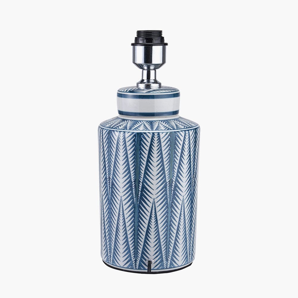 Samara Blue & White Aztec Pattern Ceramic Table Lamp
