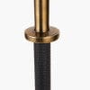 Antoine Black Croc & Antique Brass Tall Metal Table Lamp Base