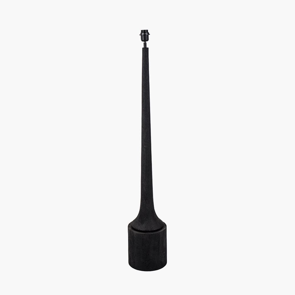 Marin Black Wood Floor Lamp with Berlin Teal Shade