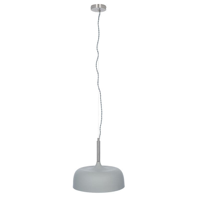 Grey Domed Metal Pendant