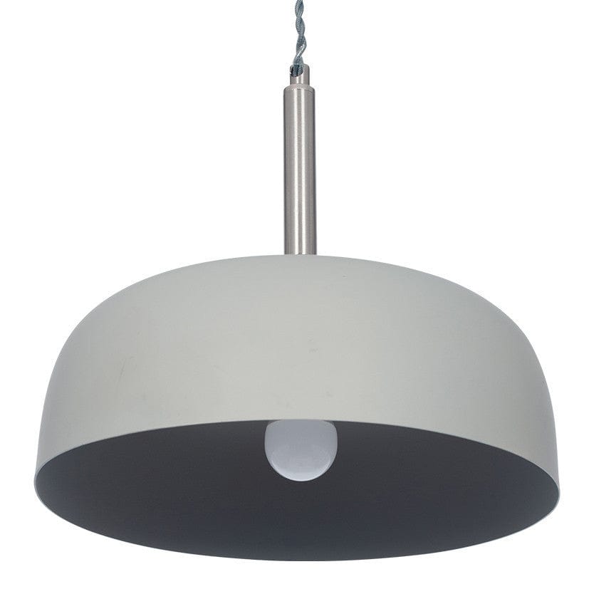 Grey Domed Metal Pendant
