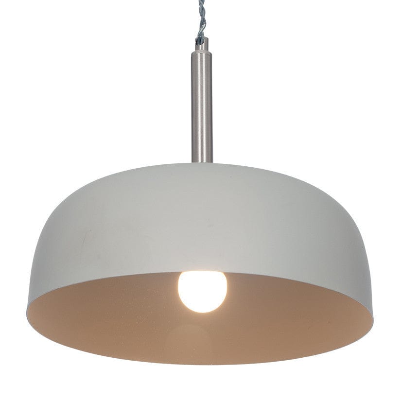 Grey Domed Metal Pendant