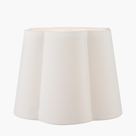 Posy White Handloom Tapered Scalloped Shade