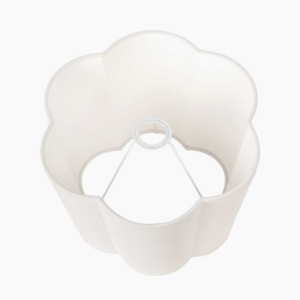 Posy White Handloom Tapered Scalloped Shade