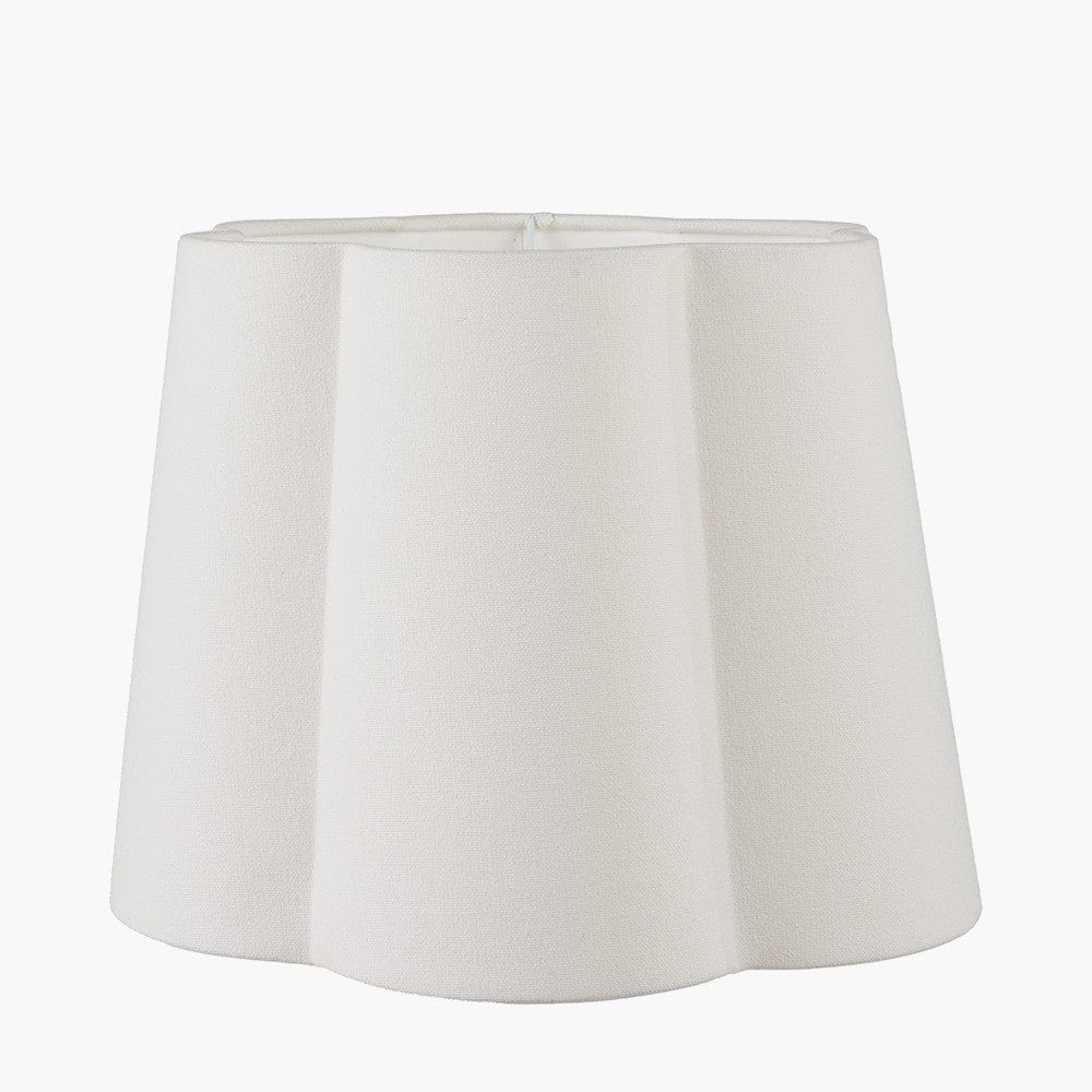 Posy White Handloom Tapered Scalloped Shade