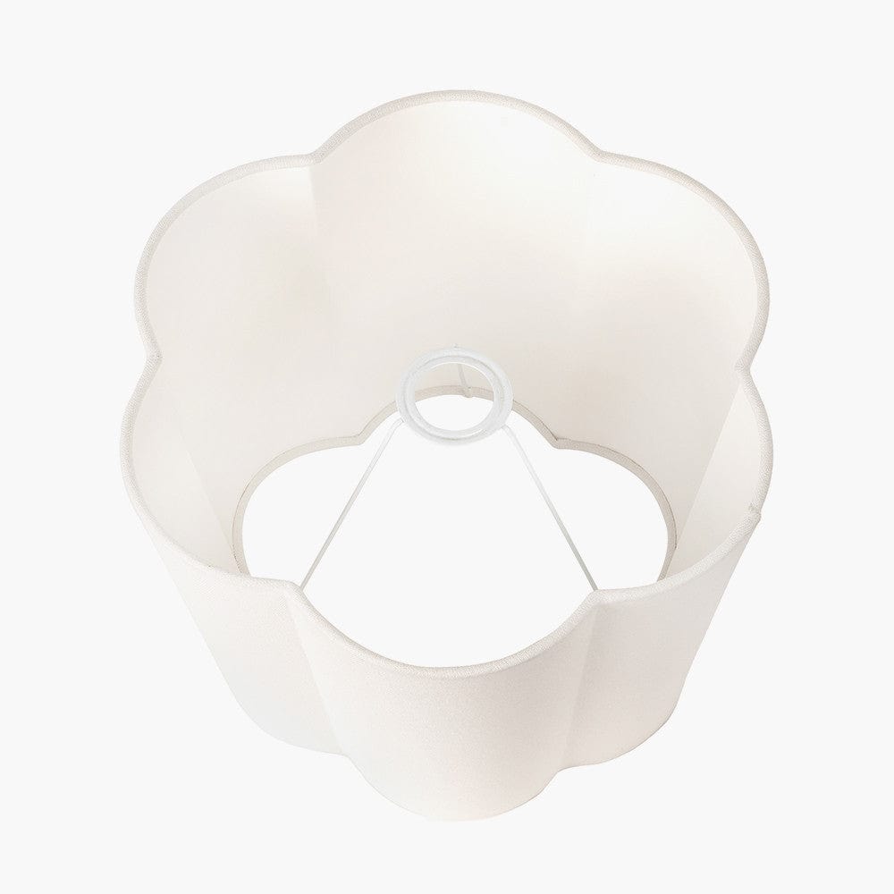 Bloom White Handloom Scalloped Shade