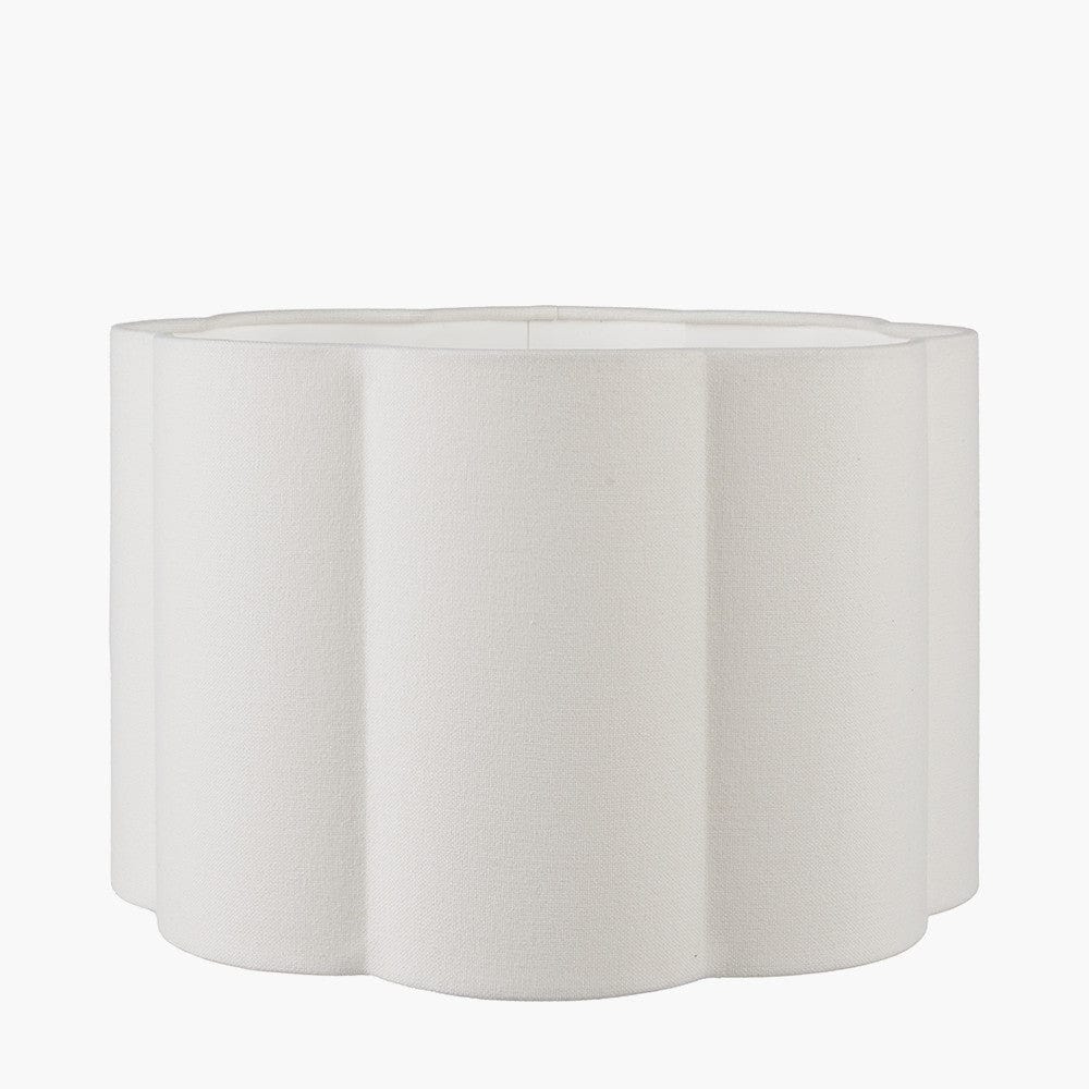 Bloom White Handloom Scalloped Shade