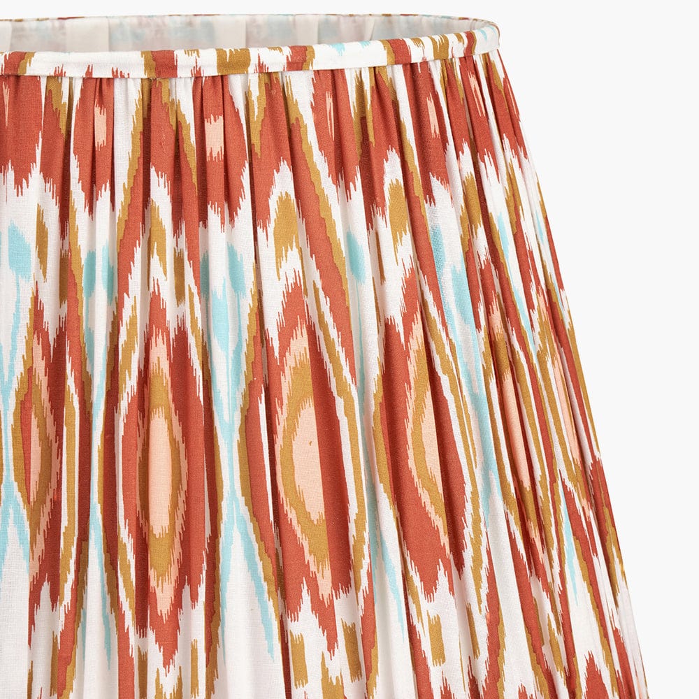 Izara Ikat Patterned Mushroom Pleat Tapered Lampshade