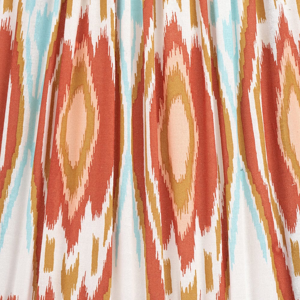 Izara Ikat Patterned Mushroom Pleat Tapered Lampshade