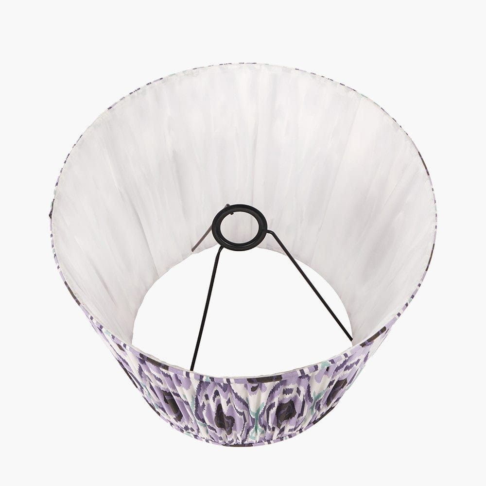 Izara Ikat Patterned Mushroom Pleat Tapered Lampshade