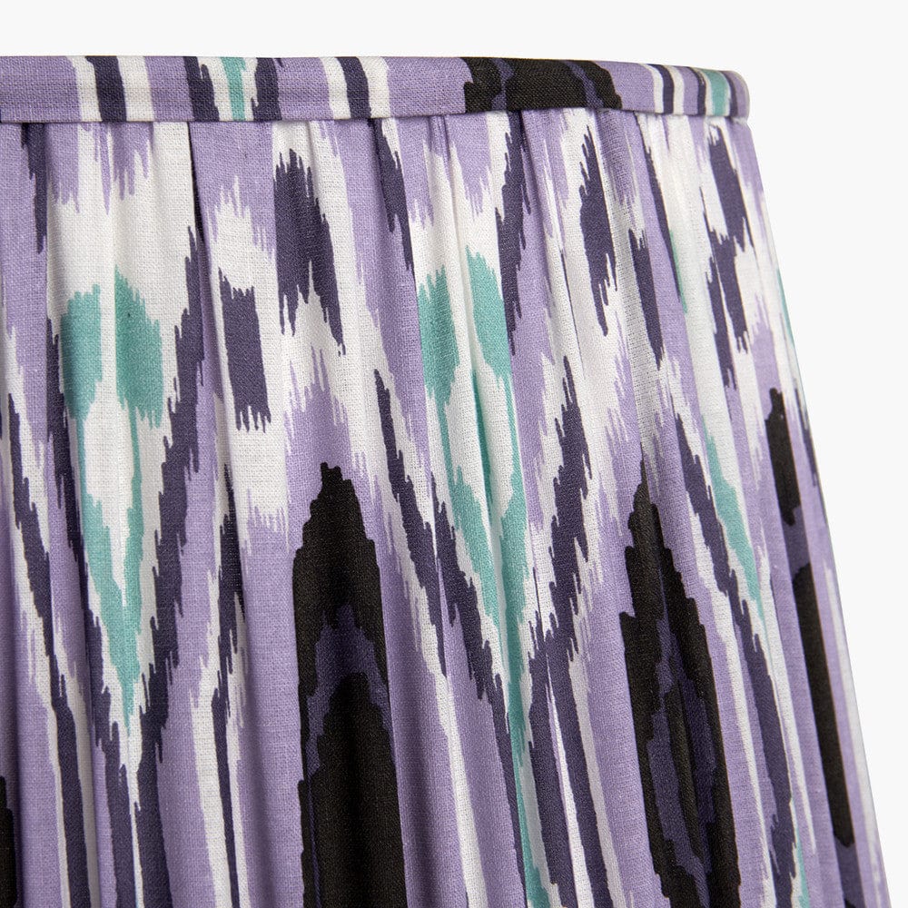 Izara Ikat Patterned Mushroom Pleat Tapered Lampshade