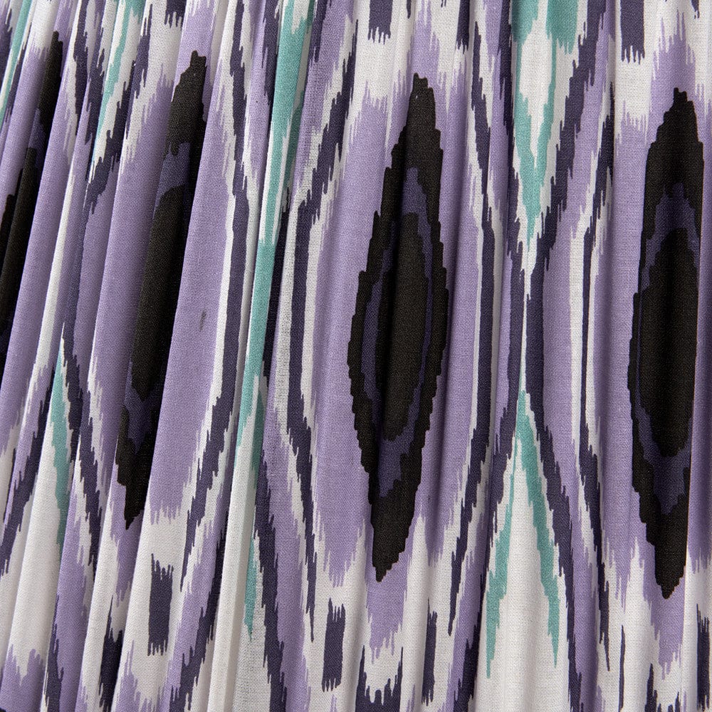 Izara Ikat Patterned Mushroom Pleat Tapered Lampshade