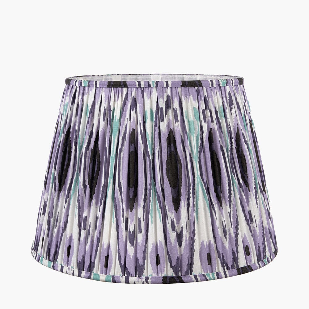 Izara Ikat Patterned Mushroom Pleat Tapered Lampshade