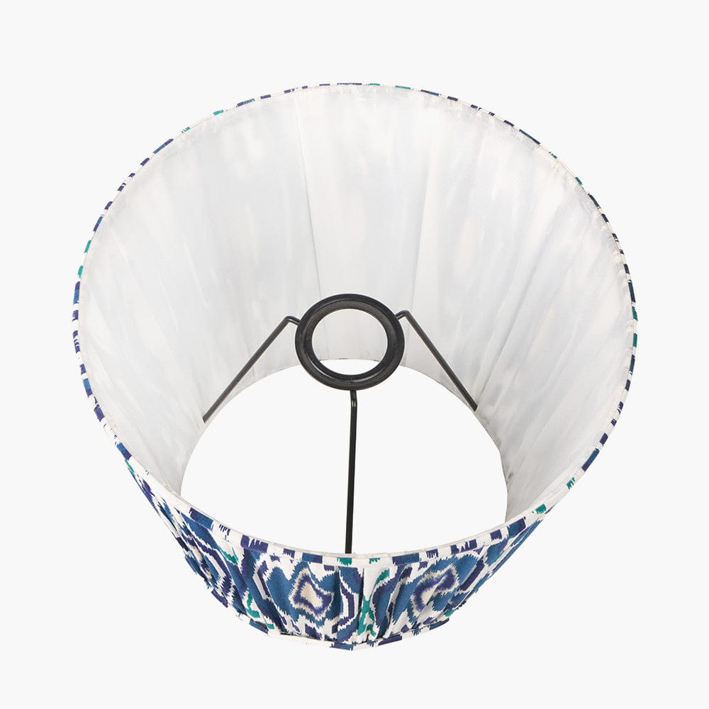 Izara Ikat Patterned Mushroom Pleat Tapered Lampshade