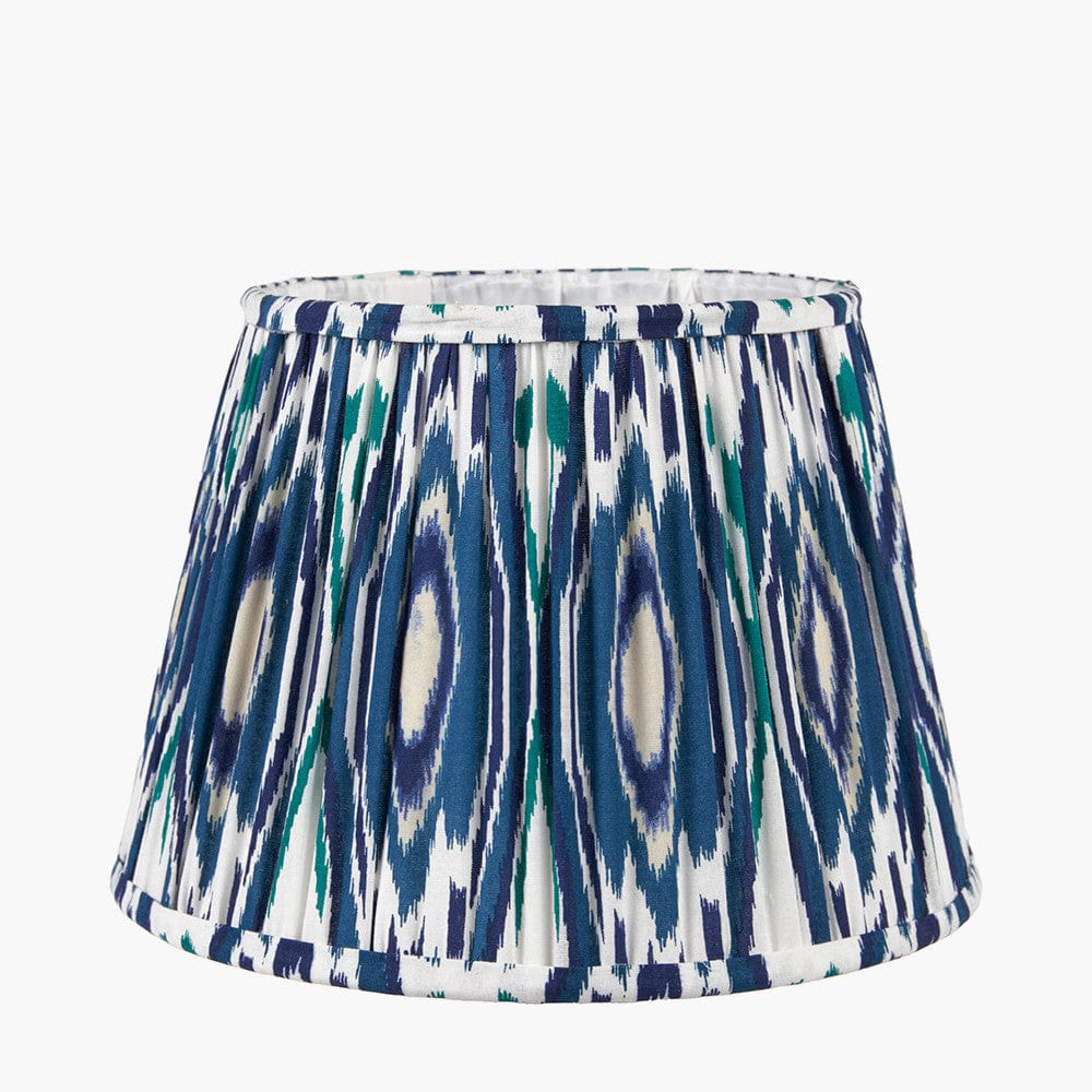 Izara Ikat Patterned Mushroom Pleat Tapered Lampshade