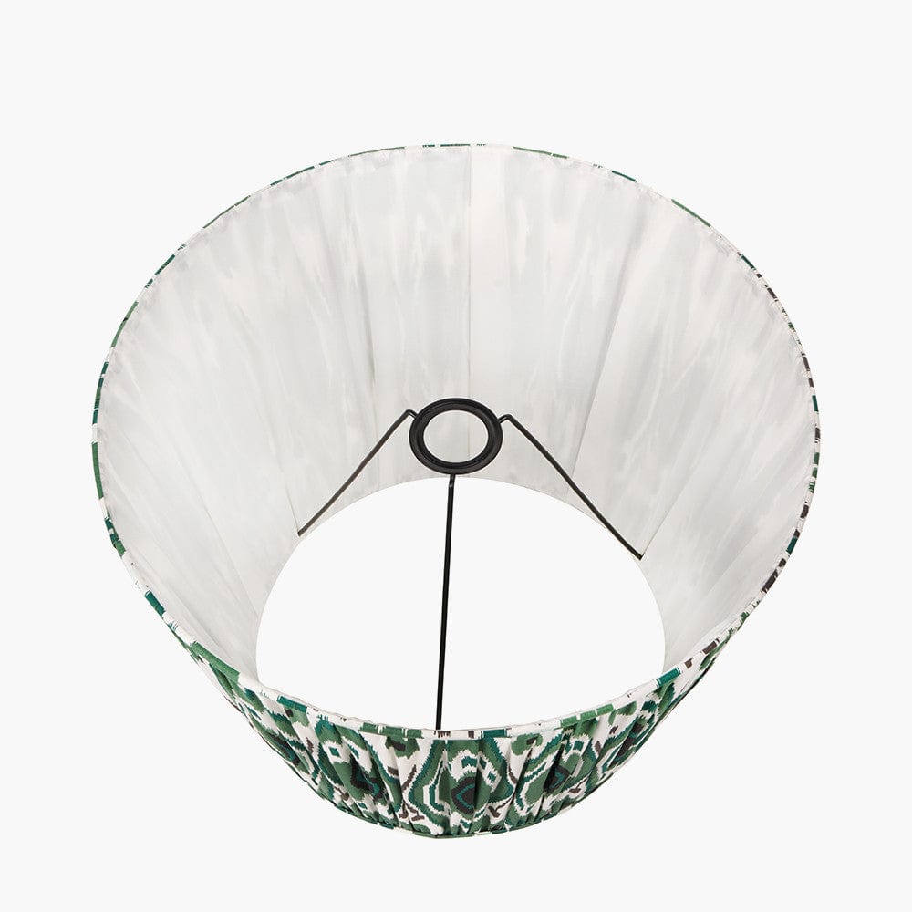 Izara Ikat Patterned Mushroom Pleat Tapered Lampshade