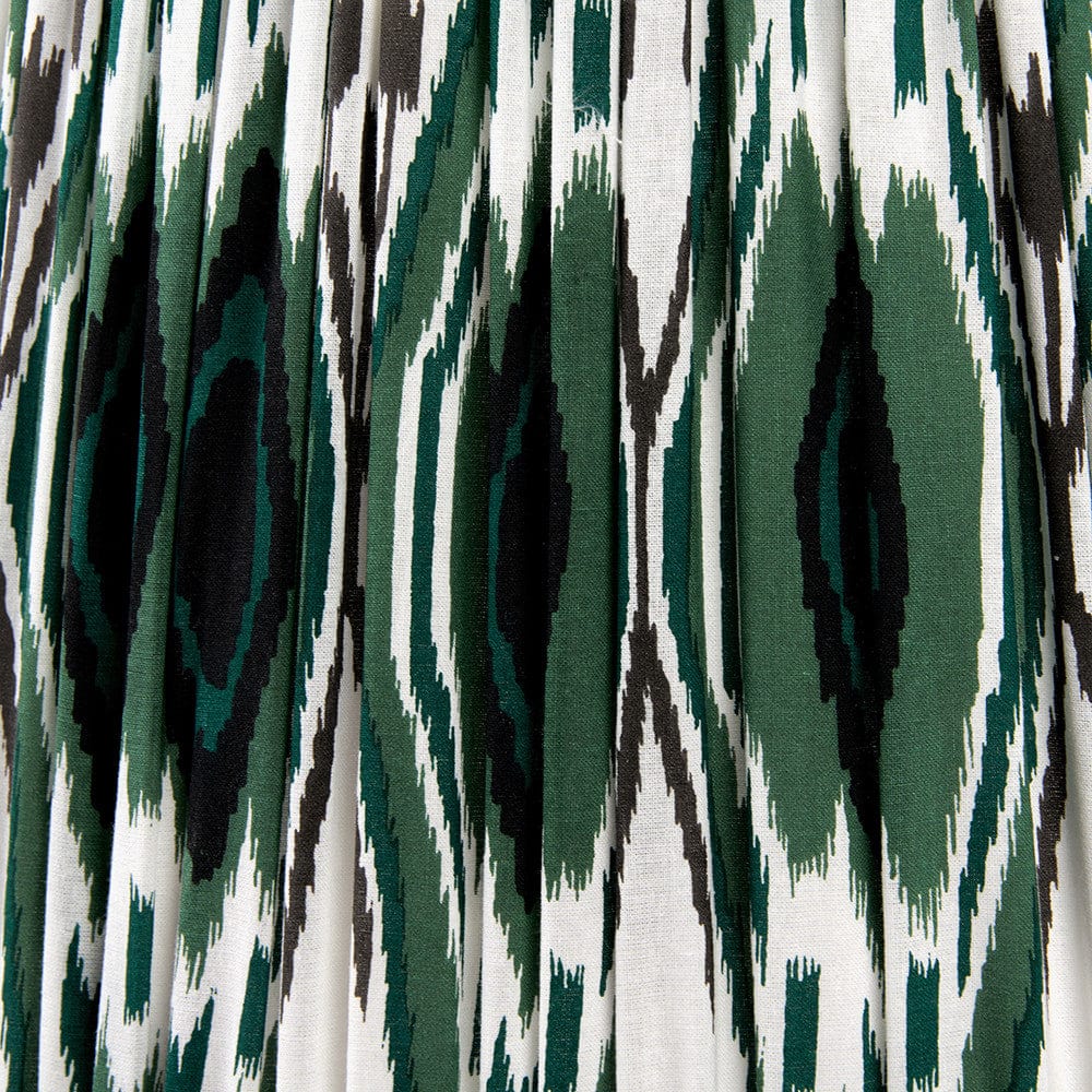 Izara Ikat Patterned Mushroom Pleat Tapered Lampshade
