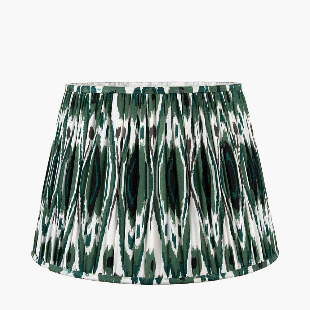 Izara Ikat Patterned Mushroom Pleat Tapered Lampshade