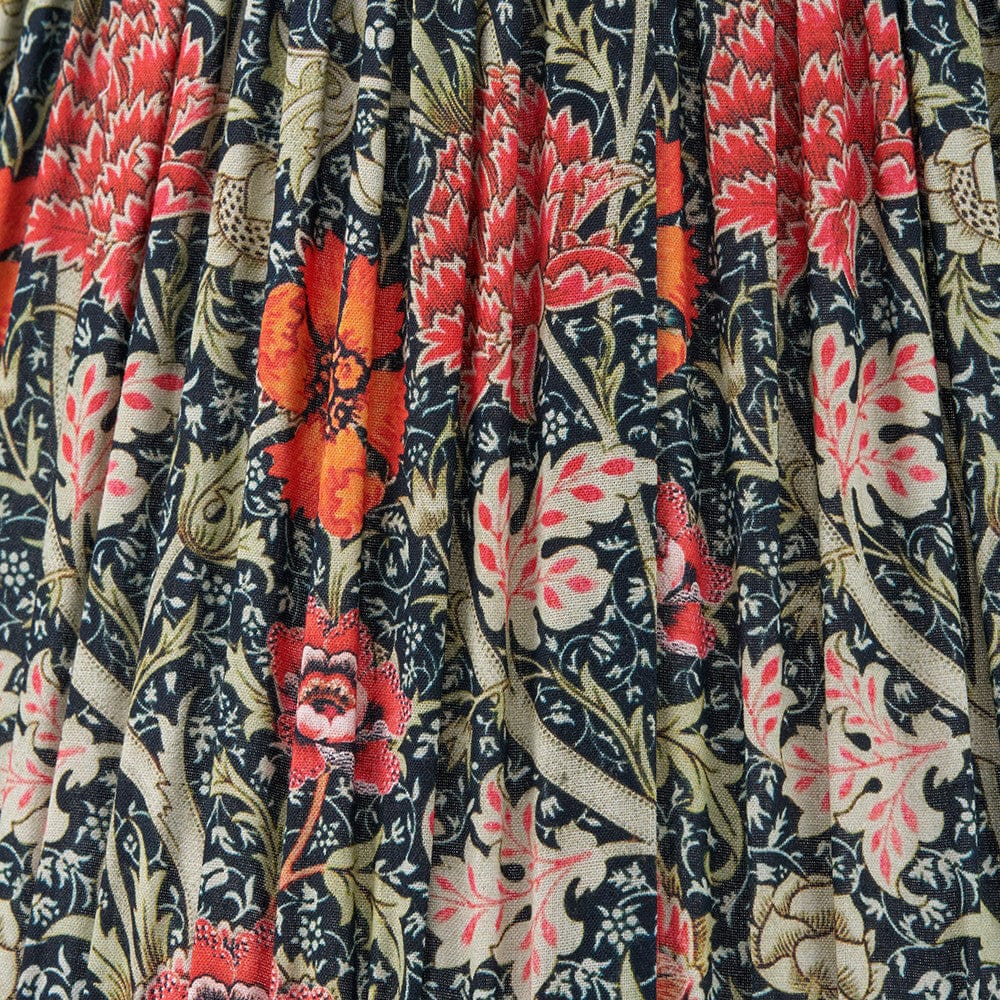 Floressa Red Floral Mushroom Pleat Tapered Shade