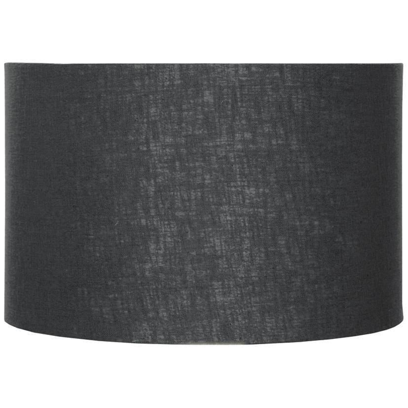 Taika White Wash Textured Wood Table Lamp with Black Linen Shade