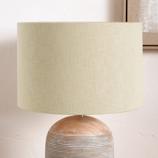 Lino Self Lined Linen Drum Shade - Various Colours