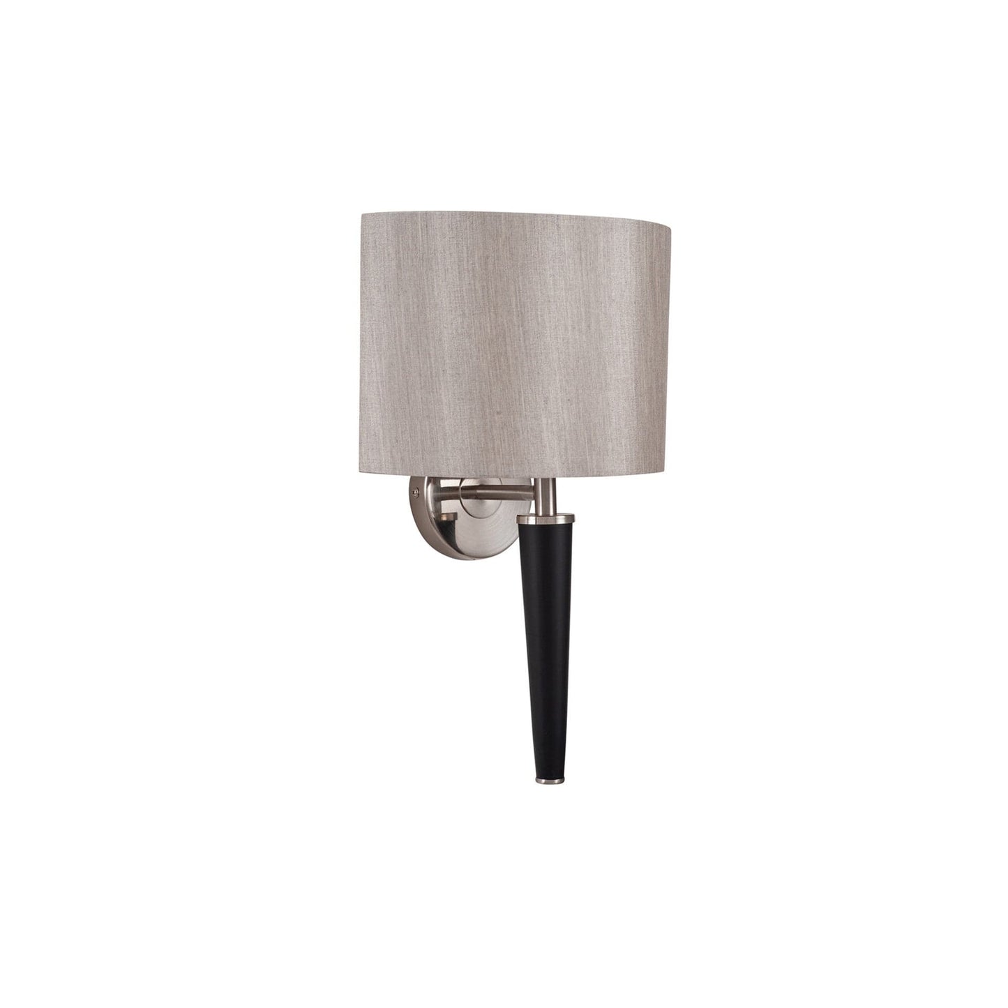 Lowry Brushed Silver & Matt Black Metal Wall Lamp