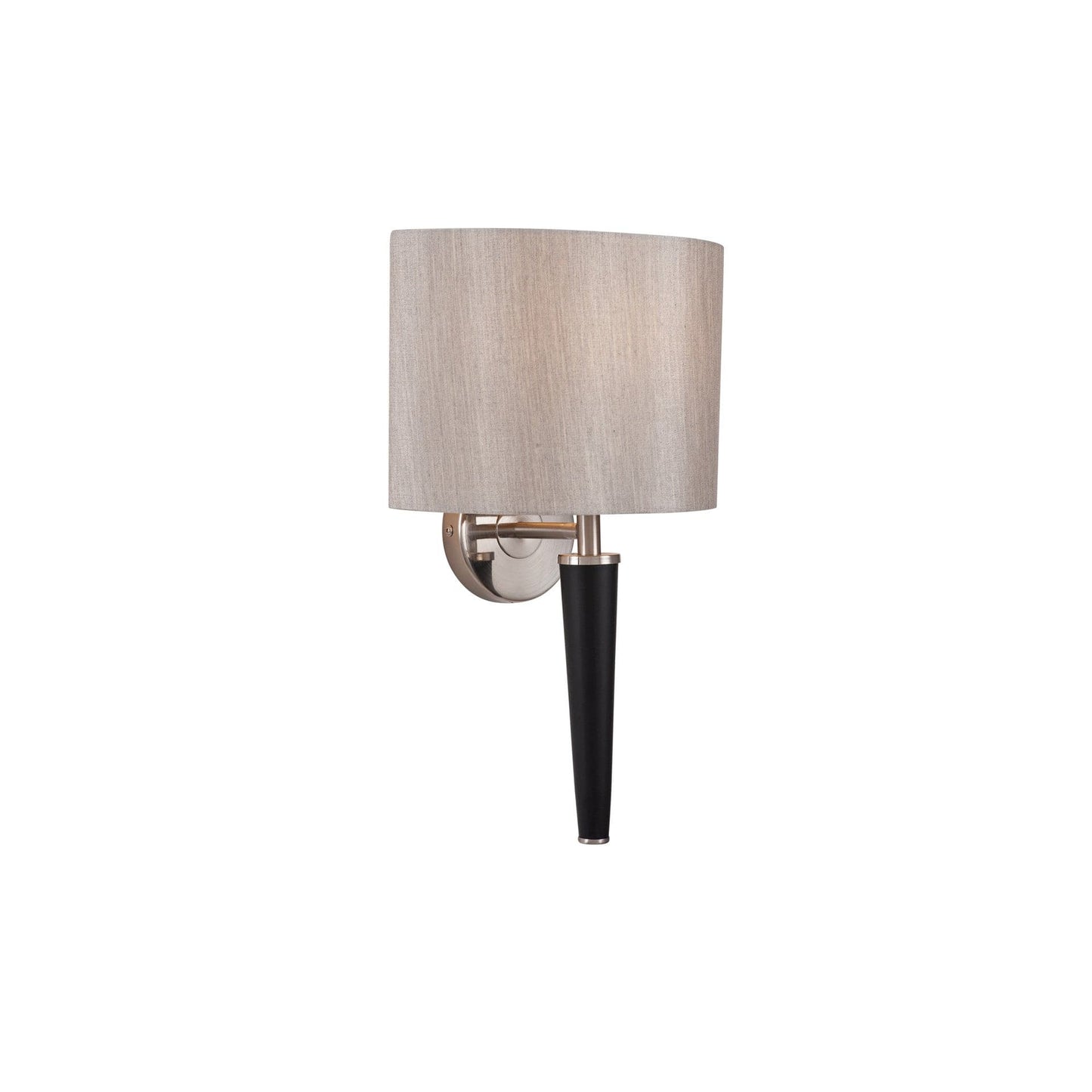 Lowry Brushed Silver & Matt Black Metal Wall Lamp